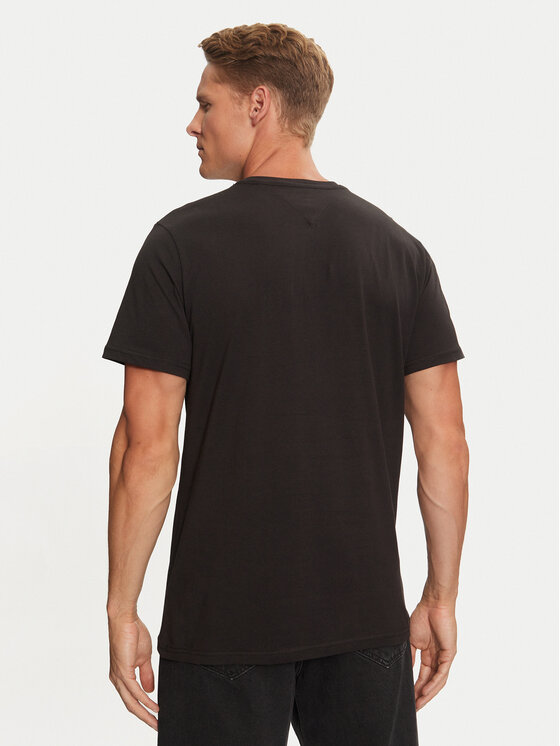 Tommy Jeans Tommy Jeans Póló Essential Flag DM0DM20740 Fekete Slim Fit