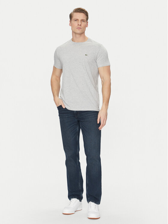 Lacoste Lacoste Majica TH6709 Siva Regular Fit