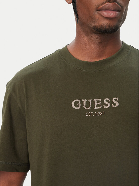 Guess Guess T-Shirt M6BI55 K6192 Σκούρο πράσινο Oversize