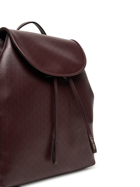 Calvin Klein Batoh Calvin Klein Emblem Aop Flap Backpack LV04F3271G Bordó