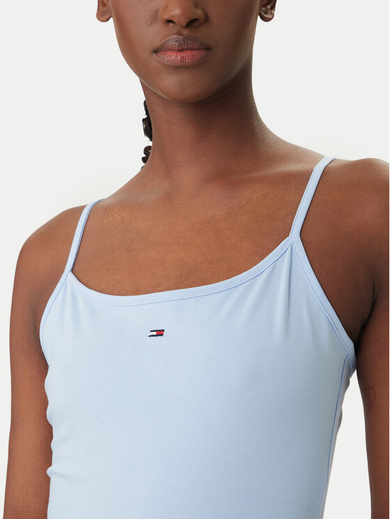 Tommy Jeans Tommy Jeans Top Essential DW0DW20675 Celeste Slim Fit