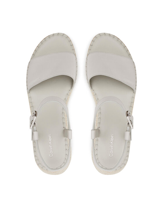 Calvin Klein Espadrillas Calvin Klein Wedge Rope Sandal Lth HW0HW02546 Bianco