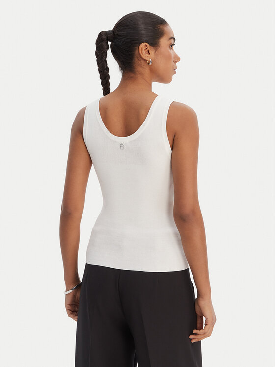Fracomina Fracomina Τοπ FR26ST4005K524R9 Εκρού Slim Fit
