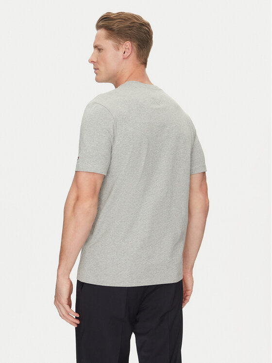 Tommy Hilfiger Tommy Hilfiger Marškinėliai Script Logo MW0MW33691 Pilka Regular Fit