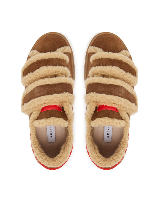 Inuikii Sneakers Inuikii Lila Shearling Low Velcro 1001.001.0561.150 Marrone