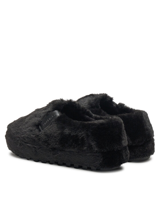 Calvin Klein Jeans Papuci de casă Calvin Klein Jeans Home Anke Slipper Wn Fur YW0YW01596 Negru