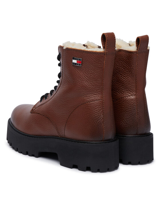 Tommy Jeans Зимни обувки Tommy Jeans Tjw Platform Boots Wl EN0EN03159 Кафяв