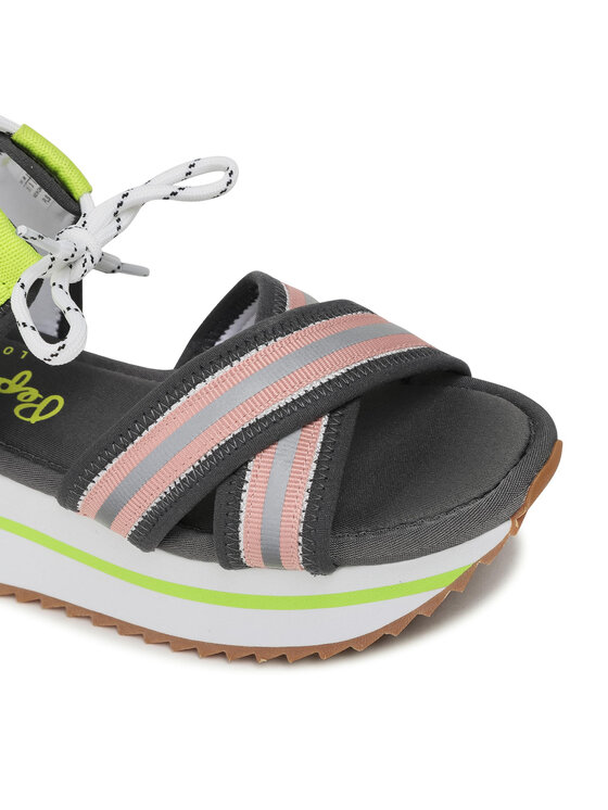Pepe Jeans Sandali Pepe Jeans Fuji Laces PLS90506 Siva