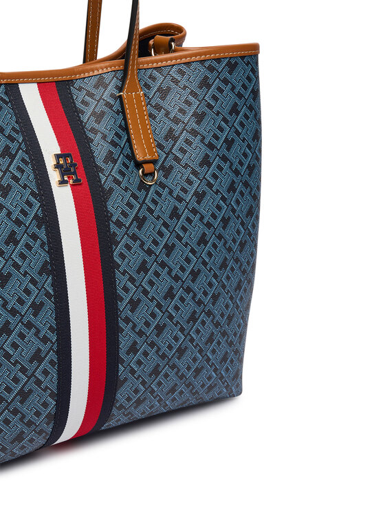 Tommy Hilfiger Rankinė Tommy Hilfiger Th Monoplay Satchel Corp AW0AW19516 Tamsiai mėlyna