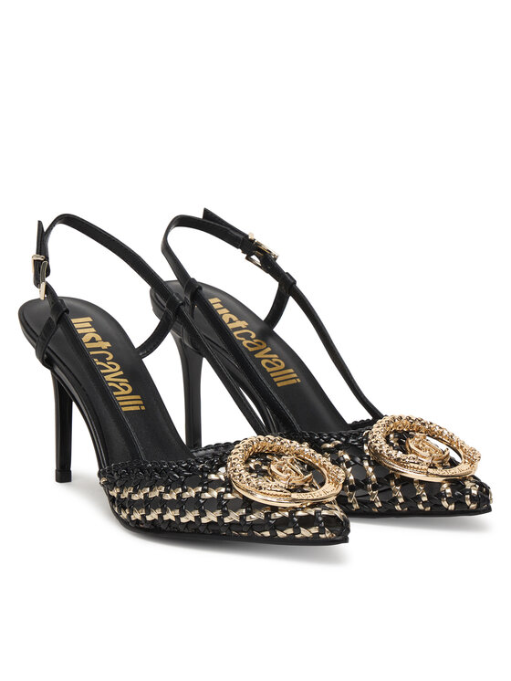 Just Cavalli Pantofi cu toc subțire Just Cavalli 80RA3S14 ZSE38 Negru