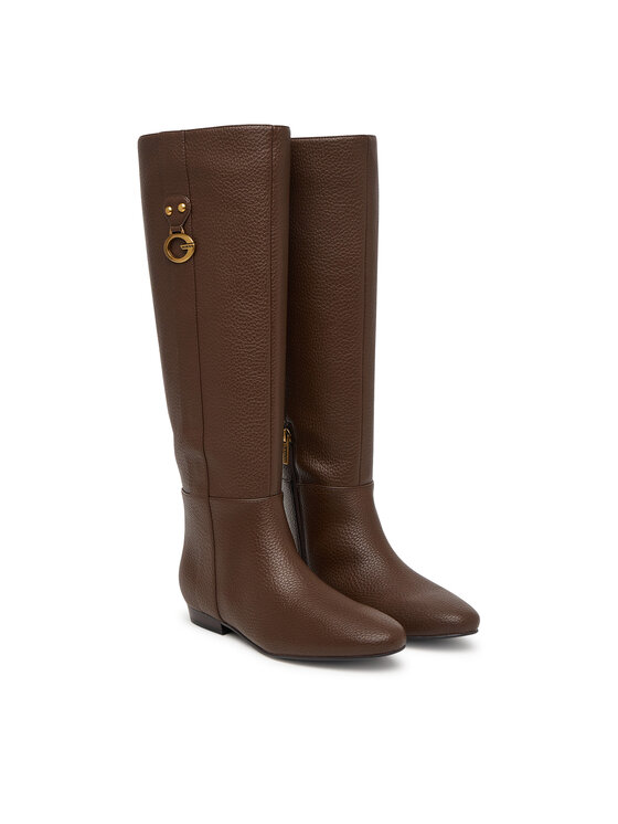 Guess Kozačky Guess FLFANA ELE11 Hnědá