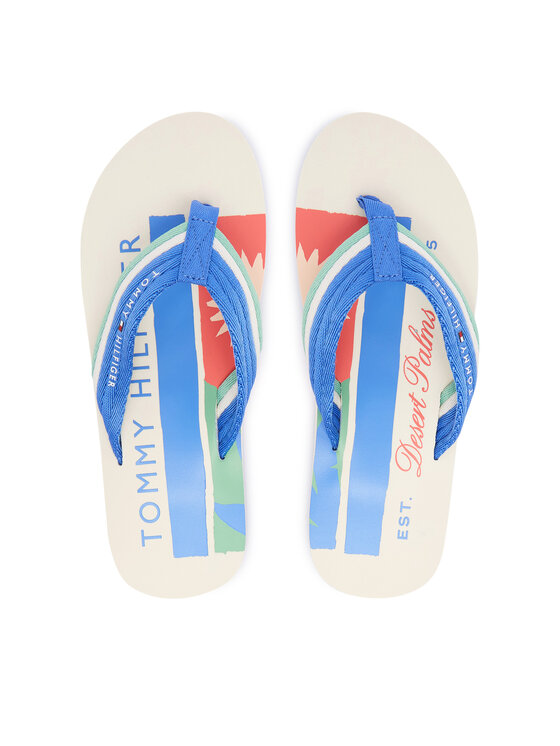 Tommy Hilfiger Infradito Tommy Hilfiger Patch Hilfiger Beach Sandal FM0FM05903 Blu