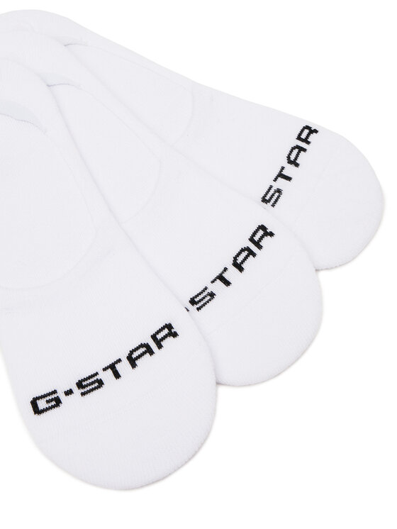G-Star Raw Členkové ponožky G-Star Raw AS_G-STAR_S_124_SS25 (3-PACK) Biela