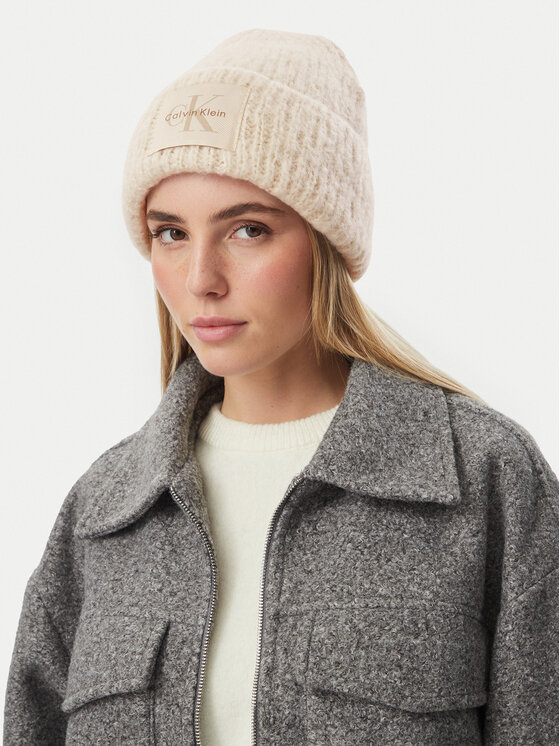 Calvin Klein Czapka Calvin Klein LV04F8104G Kremowy