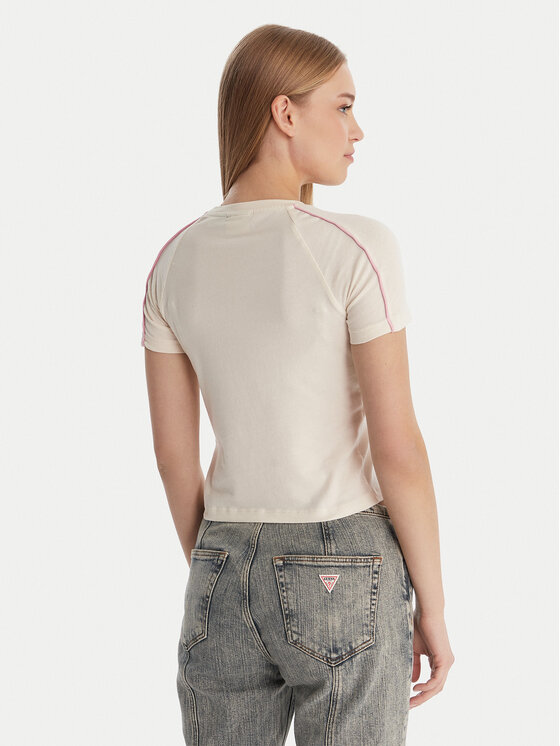 Guess Guess Camiseta W6RI39 KCBF1 Écru Regular Fit