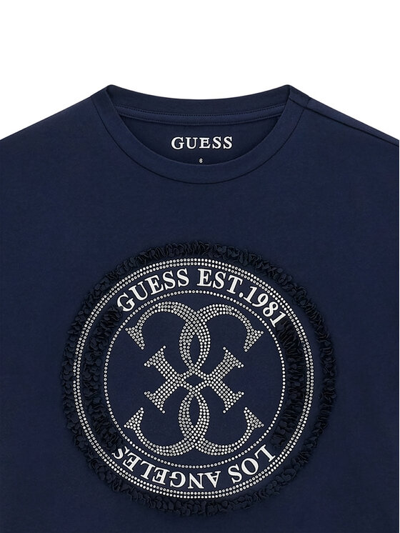 Guess Guess Póló J6GI07 K6YW4 Sötétkék Relaxed Fit