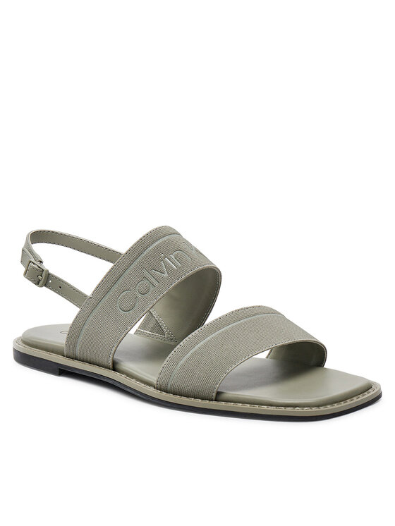 Calvin Klein Sandały Calvin Klein Flat Sandal He HW0HW01990 Szary