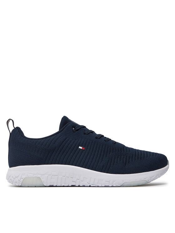 Tommy Hilfiger Superge Tommy Hilfiger Corporate Knit Rib Runner FM0FM02838 Mornarsko modra