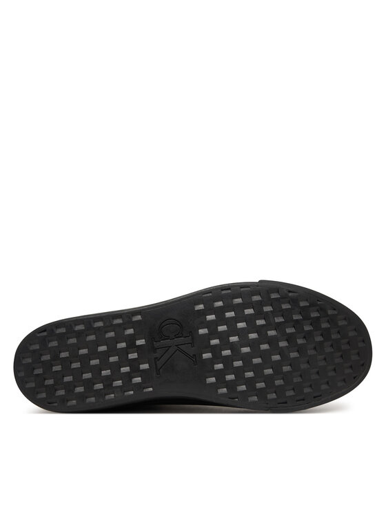 Calvin Klein Superge Calvin Klein Vulc Flatf Mid Laceup Lth Fur HW0HW03234 Črna