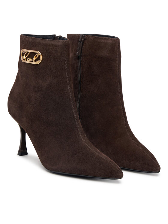 KARL LAGERFELD Botki KARL LAGERFELD Sienna KL32747 Brązowy ciemny