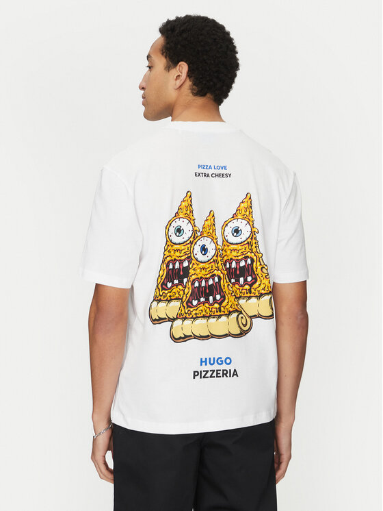 HUGO HUGO T-shirt Nizzerio 50533390 Bijela Regular Fit