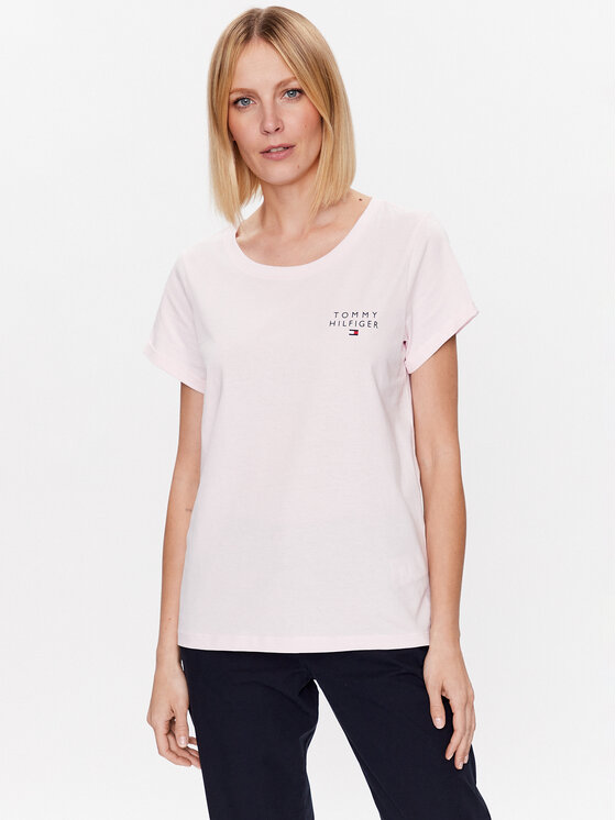 Tommy Hilfiger Tommy Hilfiger Póló UW0UW04525 Rózsaszín Regular Fit