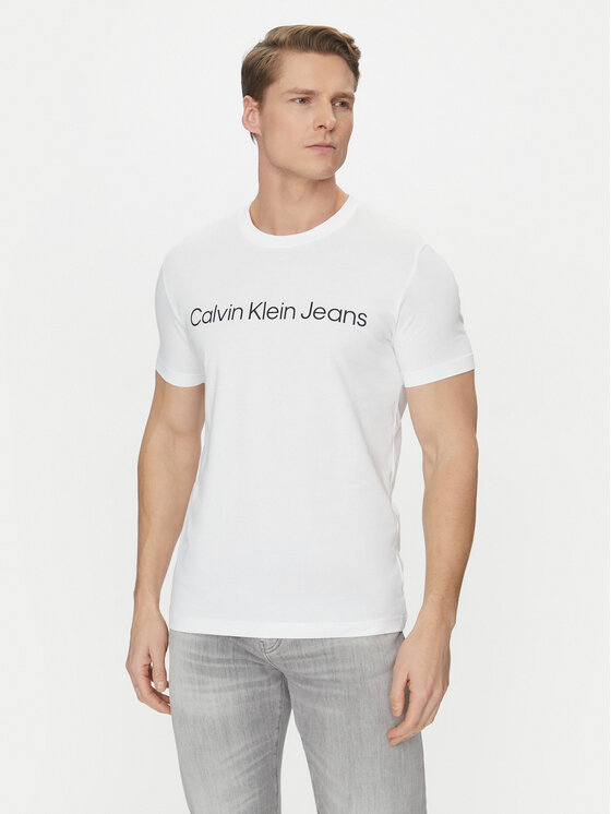 Calvin Klein Jeans Calvin Klein Jeans T-shirt J30J322552 Bijela Slim Fit