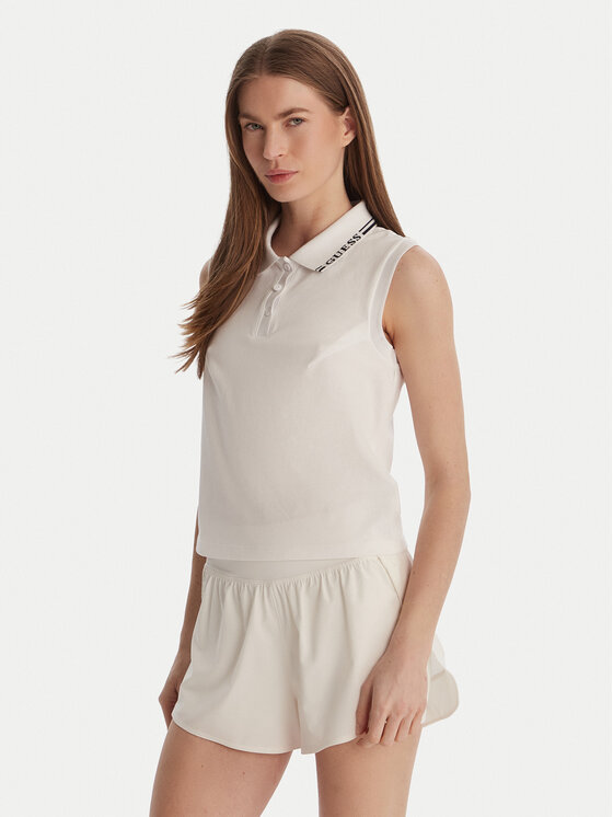 Guess Guess Поло V6GP03 K2958 Білий Regular Fit