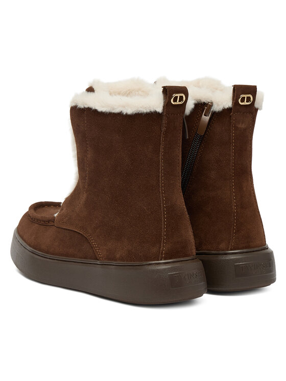 TWINSET Členková obuv TWINSET 252TGT01C Hnedá