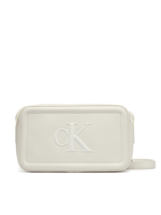 Calvin Klein Ročna torba Calvin Klein Bold Ck Camera Bag LV04F3220G Bela