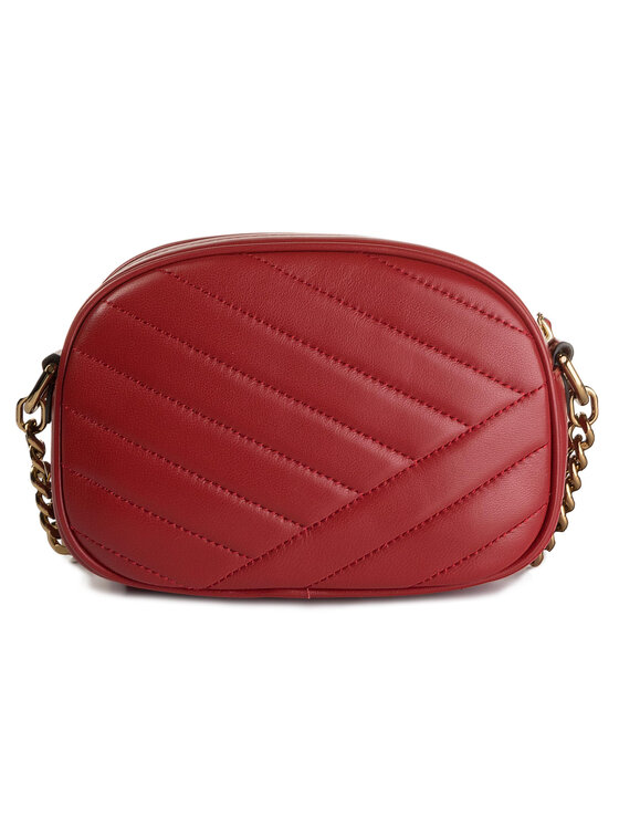 Tory Burch Torebka Tory Burch Kira Chevron Camera Bag 60227 Bordowy