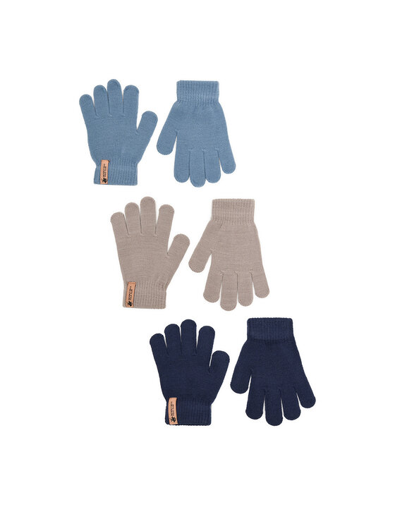 Beverly Hills Polo Club Zestaw rękawiczek Beverly Hills Polo Club CEO-ACCCS-BHPC-03(3-PACK) Niebieski