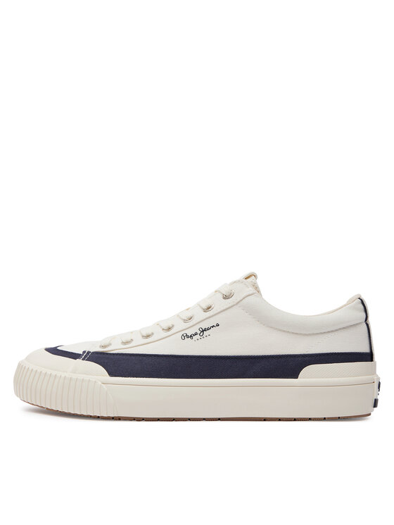 Pepe Jeans Trampki Pepe Jeans Ben Band M PMS31043 Biały