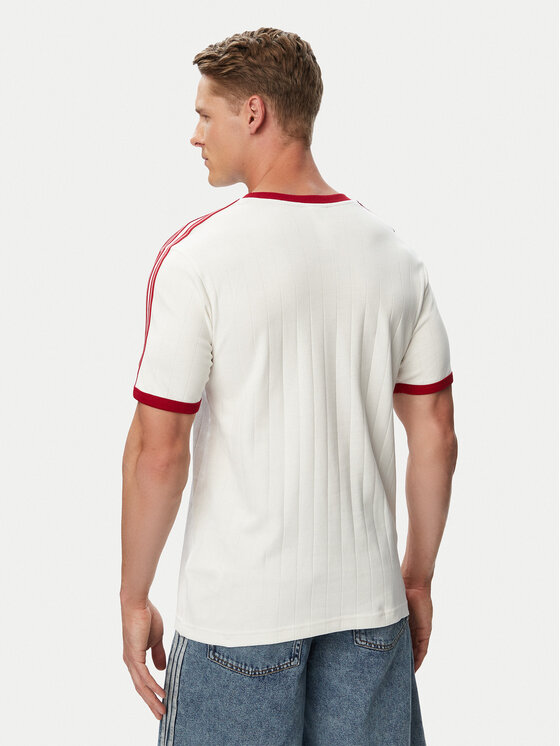 adidas adidas Футболка Drop Needle 3 Stripes Tee KS7449 Білий Regular Fit