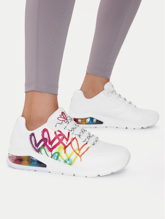 Skechers Sneakersy Skechers Uno 2 Floating Love 155521/WHT Biały