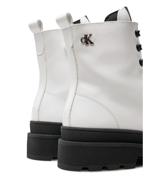 Calvin Klein Jeans Pohodni čevlji Calvin Klein Jeans Lace-Up Bootie V4A5-81031-1453 S Bela