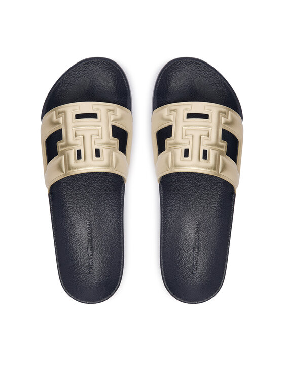 Tommy Hilfiger Şlapi Tommy Hilfiger Th Pool Slide FW0FW09613 Auriu