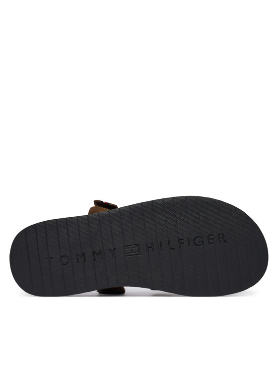 Tommy Hilfiger Şlapi Tommy Hilfiger Adjustable Premium Suede Sandal FM0FM05774 Maro