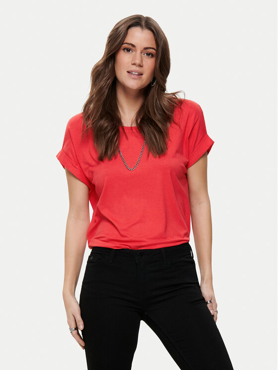 ONLY ONLY Camiseta Moster 15106662 Rojo Regular Fit