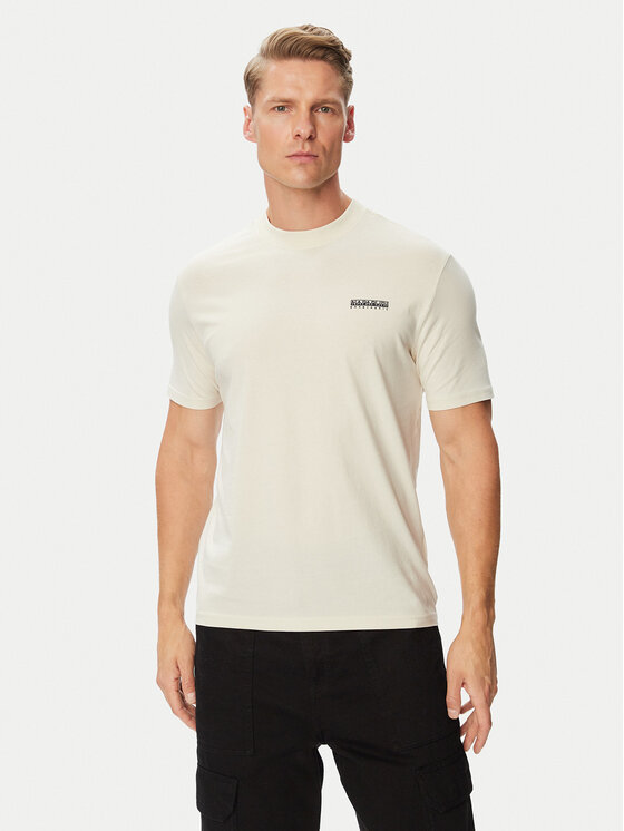 Napapijri Napapijri Camiseta Smallbox NP0A88TR Crema Regular Fit