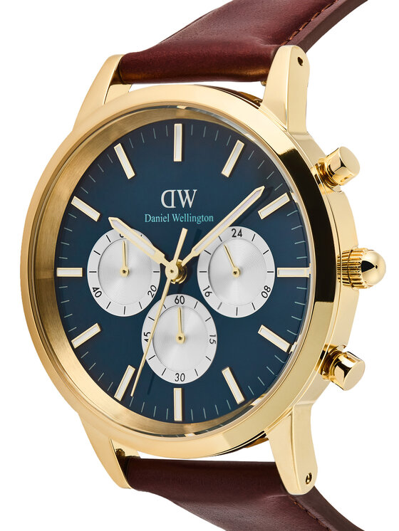 Daniel Wellington Годинник Daniel Wellington Iconic Chronograph St Mawes Arctic Panda DW00100875 Коричневий