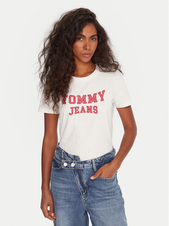 Tommy Jeans Tommy Jeans Camiseta Varsity DW0DW21966 Blanco Regular Fit