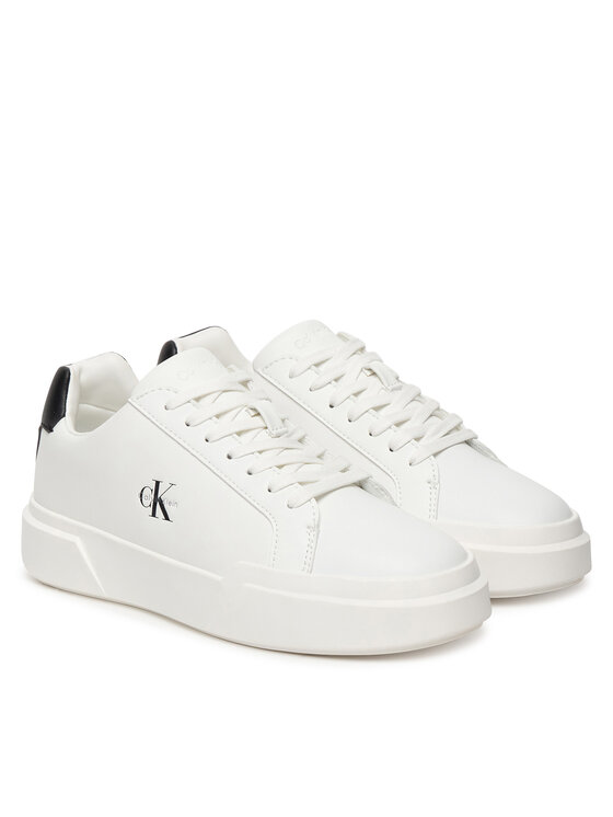 Calvin Klein Sneakersy Calvin Klein Chunky Cupsole Laceup Lth Ml YW0YW01947 Bílá