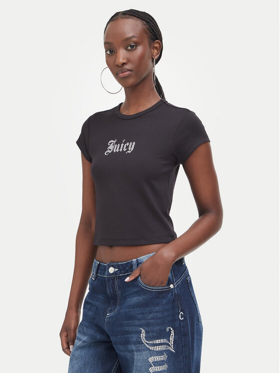 Juicy Couture Juicy Couture Camiseta JCWCT226326 Negro Slim Fit