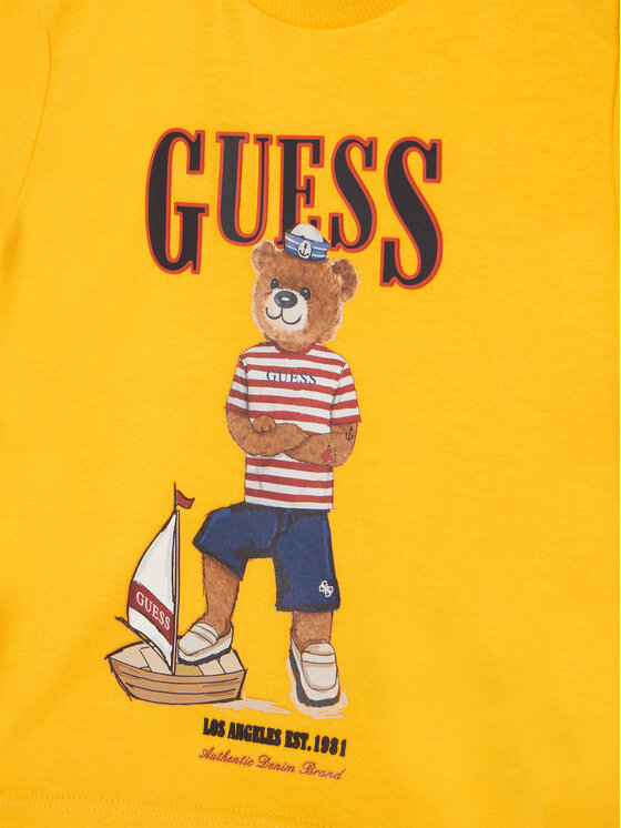 Guess Guess Camiseta N6GI04 K8HM4 Amarillo Regular Fit
