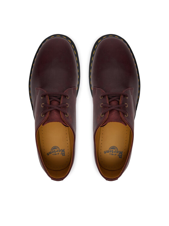 Dr. Martens Półbuty Dr. Martens 3 Eye Crazy Horse DM11838601 Bordowy