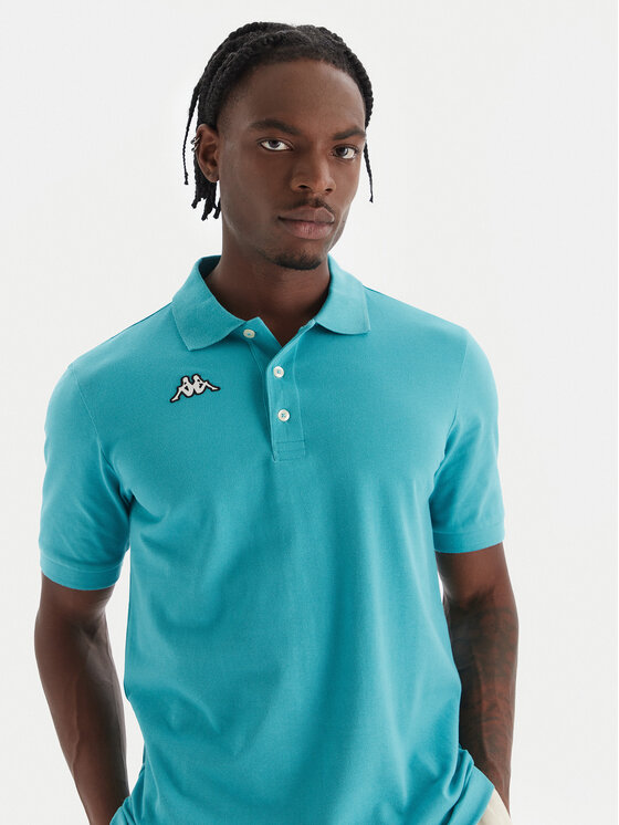 Kappa Kappa Polo Logo Sharas Mss 302B3D0 Turquesa Regular Fit