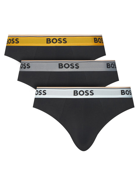 BOSS BOSS Conjunto de slips Brief 3P Power 50554683 Negro