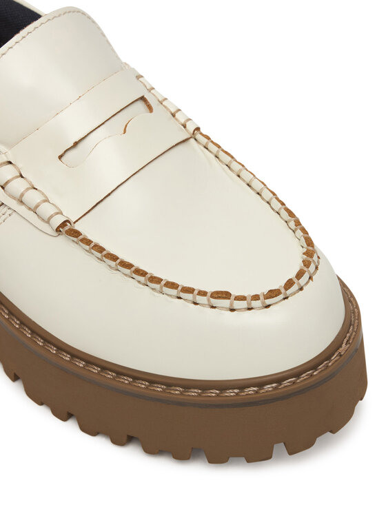 Tommy Jeans Loafers Tommy Jeans Archive '01 Leather Loafer EN0EN03022 Krémová