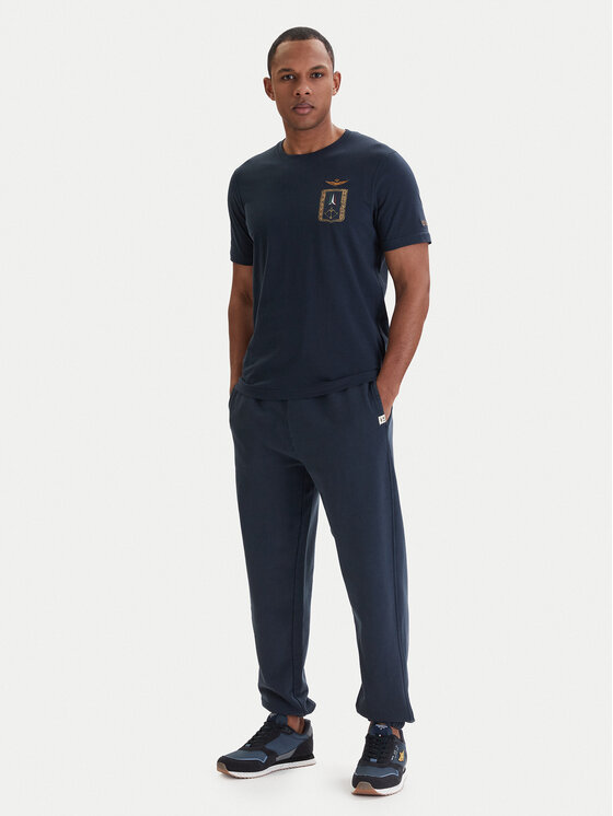 Aeronautica Militare Aeronautica Militare Camiseta 261TS2534UJ00641 Azul marino Regular Fit